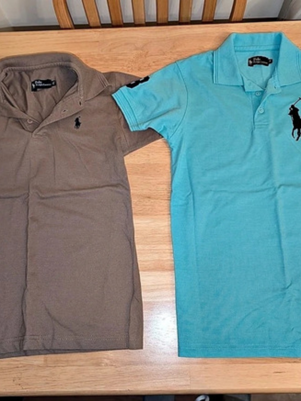 Polo Ralph Lauren Classic Fit Cotton Mesh Polo Shirt Set Blue & Brown XL Youth